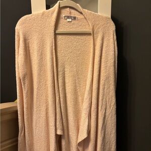 Barefoot Dreams Wrap Cozy Pink Open-Front Sweater